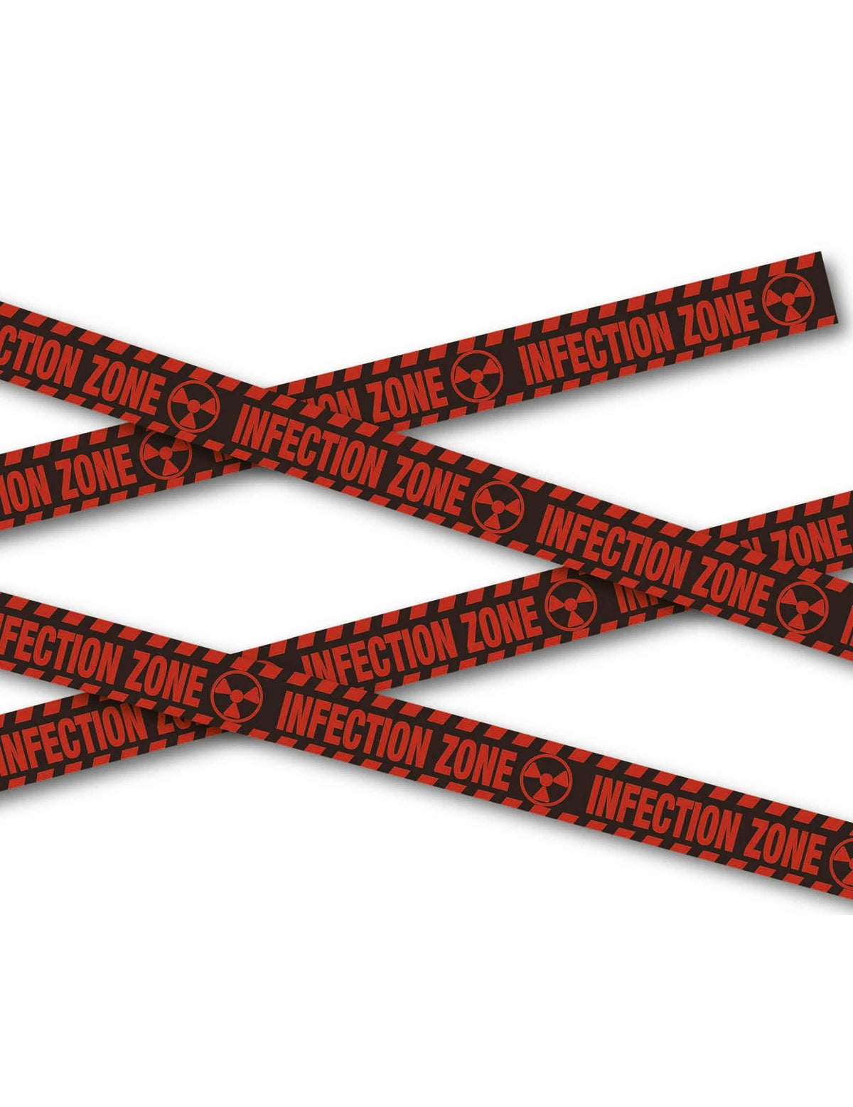 Bannière Infection zone pour décoration d'Halloween rouge et noire