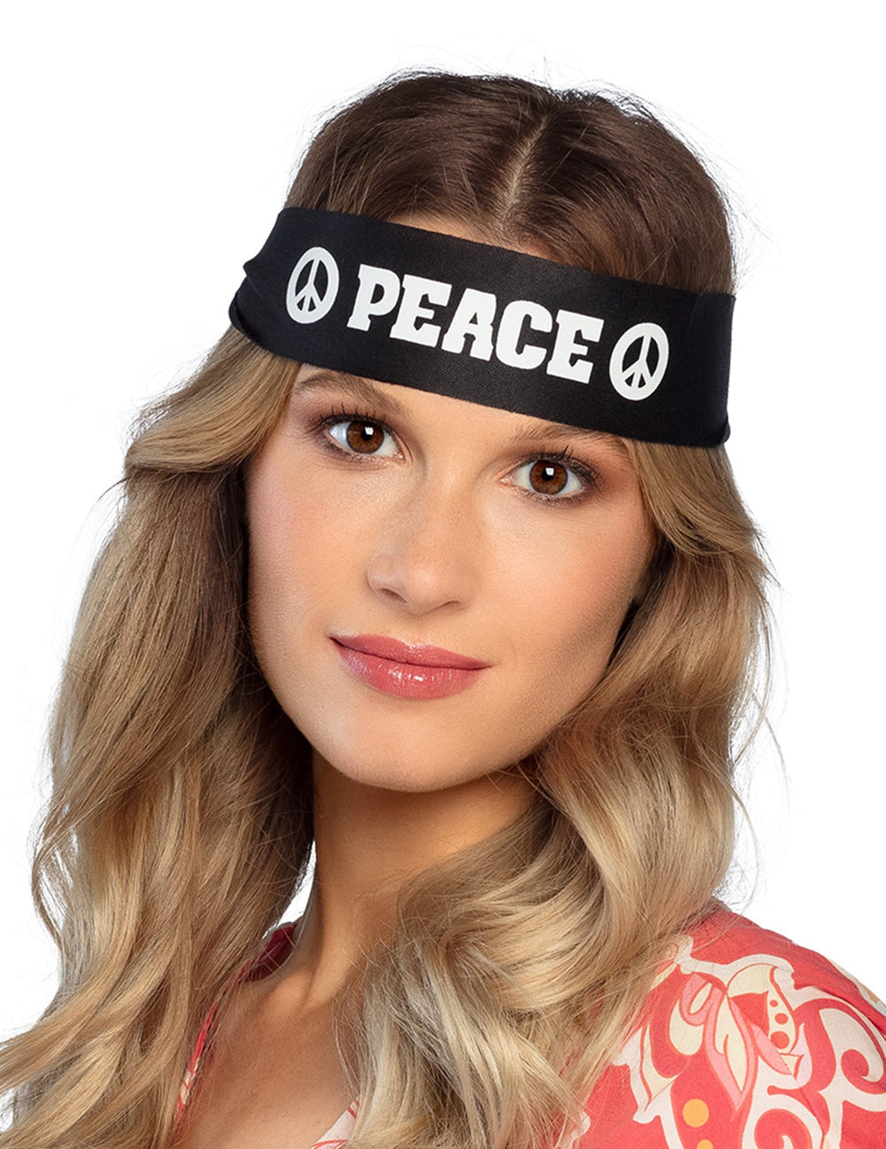 Vue de face du bandeau Peace pour adulte