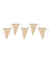 Guirlande fanions mariage champêtre pour décoration de fête en jute naturel