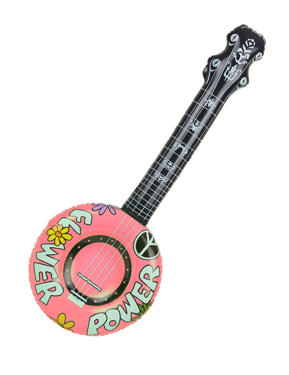 Vue de face du banjo gonflable hippie