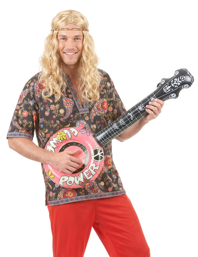 Nafukovacie banjo ružové hippie