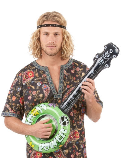 Zelený hippie nafukovací banjo