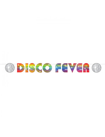 Disco horúčka kartónový banner 15 x 213 cm