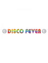 Bannière en carton Disco Fever multicolore avec boules à facettes