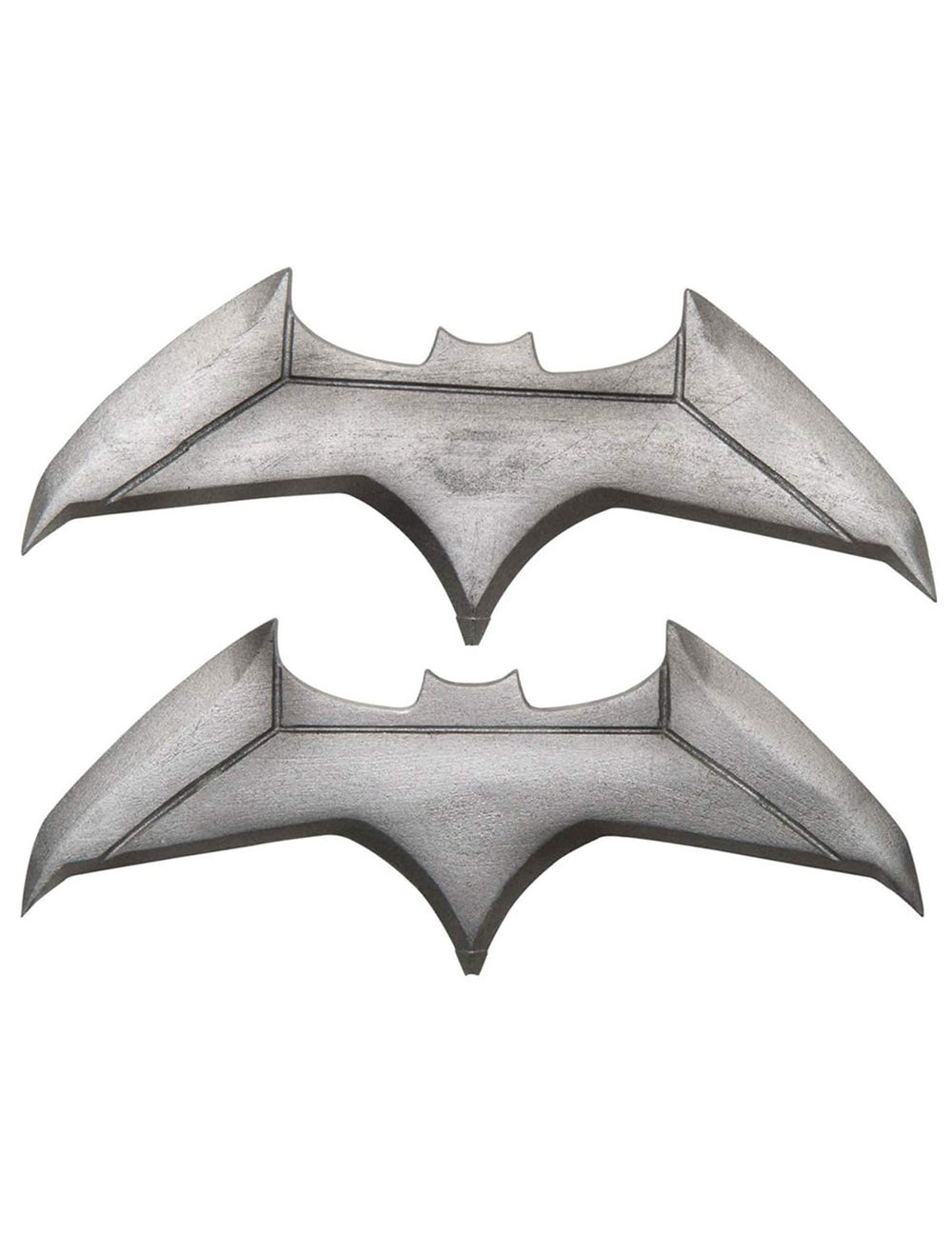 Batarangy Batman pre dospelého sivá s metalickým vzhľadom