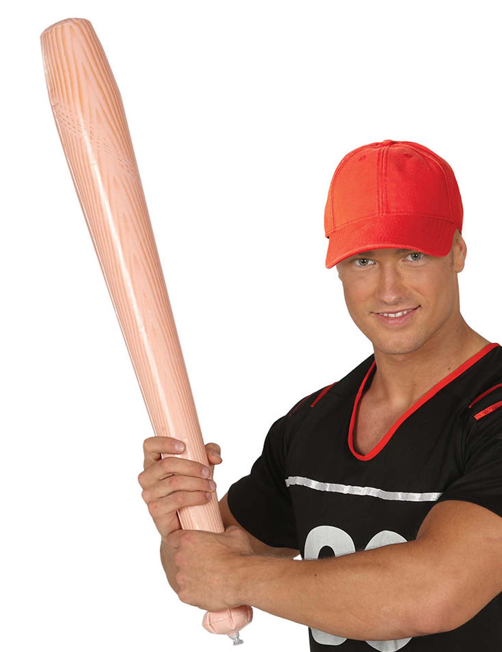 Batte de baseball gonflable pour adulte aspect bois naturel