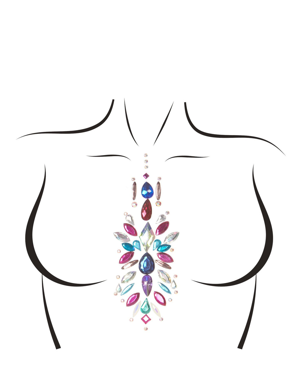 Bijoux pour le corps adhésifs xali pour femme multicolores