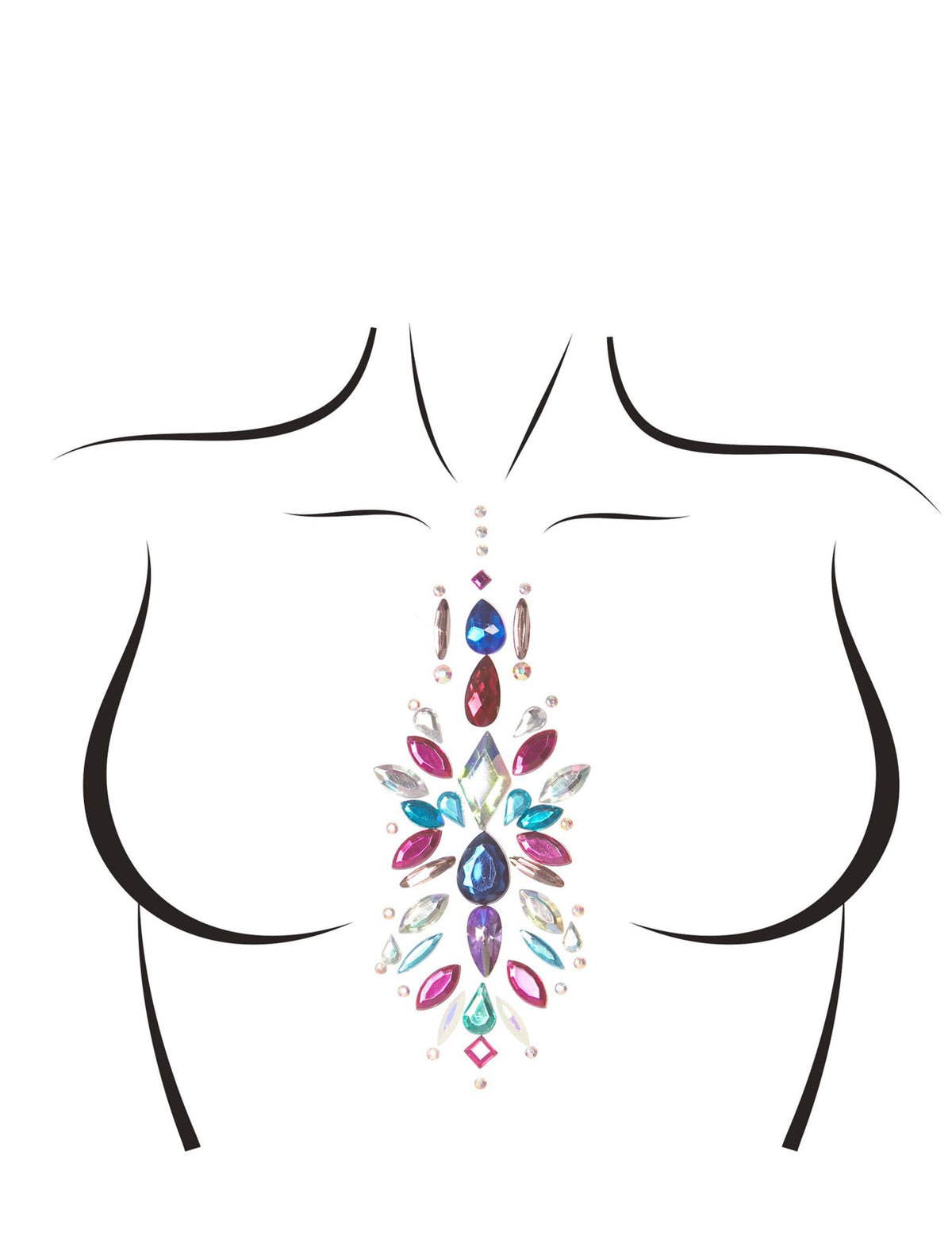 Bijoux pour le corps adhésifs xali pour femme multicolores