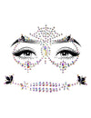 Bijoux pour visage adhésifs multicolores pour adulte strass irisés