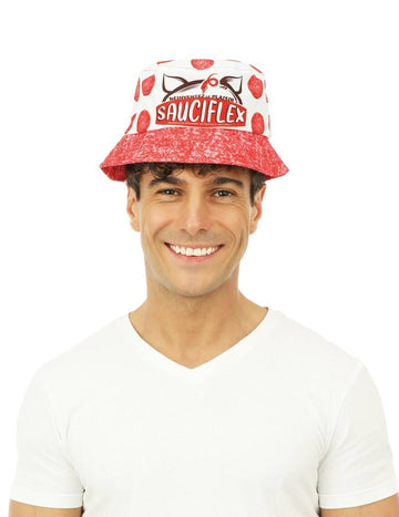 Biela červená kotúčová klobúk Sauciflex Apérro dospelý