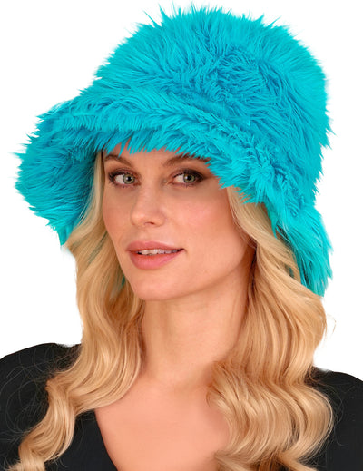 Bob en poils pour adulte bleu turquoise