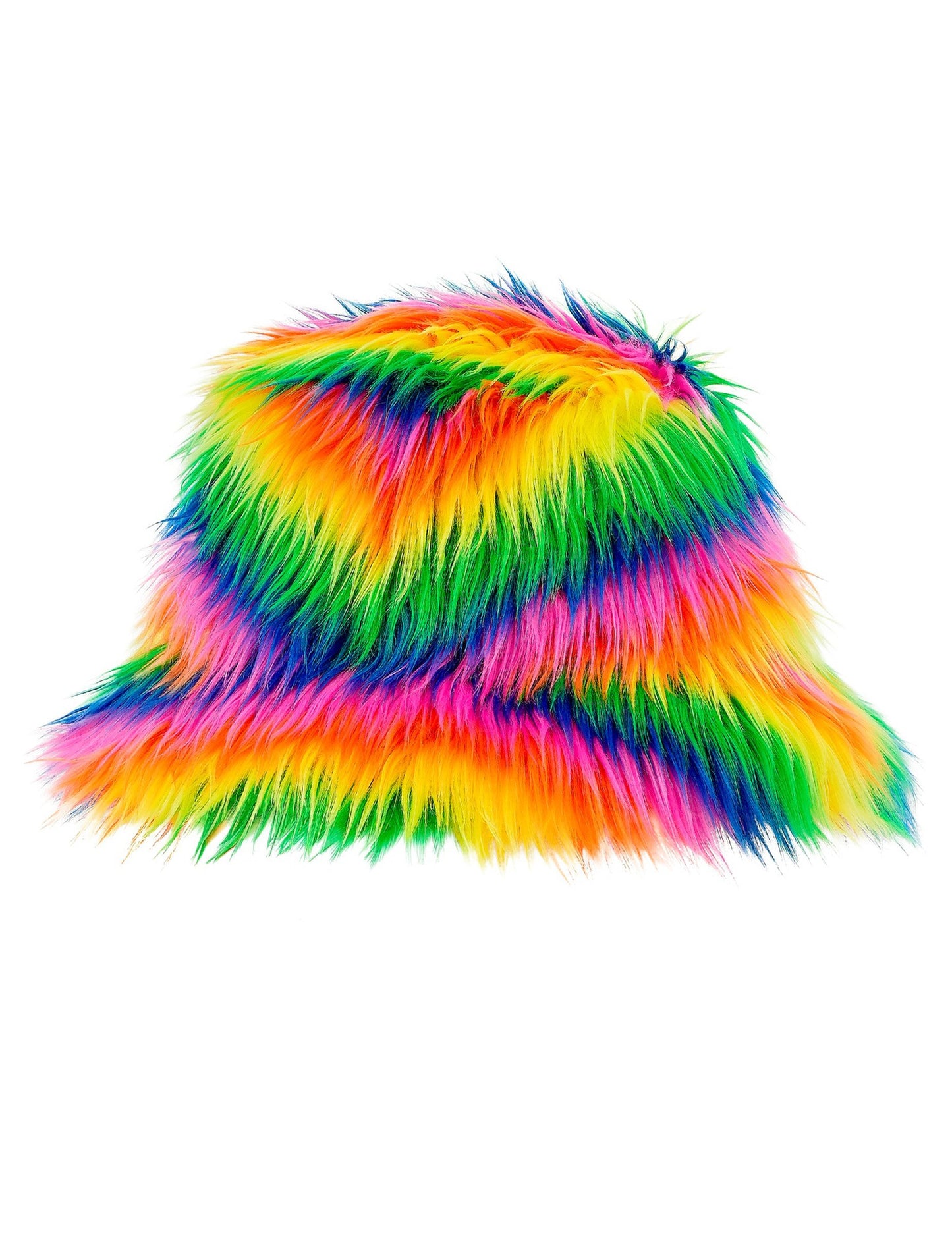 Viacfarebný chlpatý klobúk bob pre dospelých 