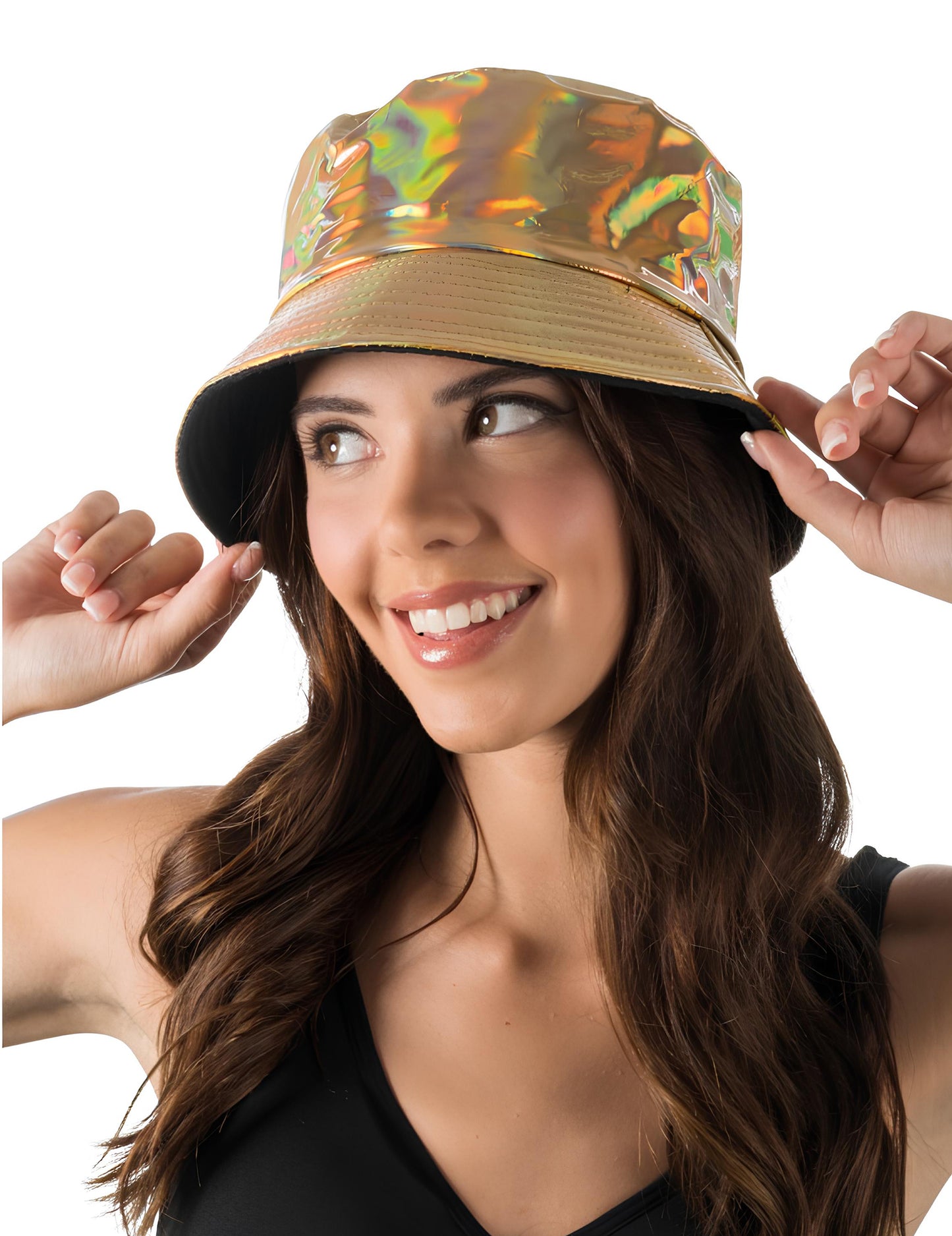 Zlatý dúhový klobúk pre dospelých 