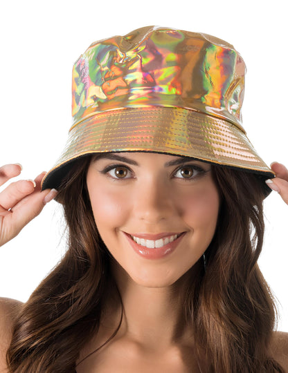 Zlatý dúhový klobúk pre dospelých 