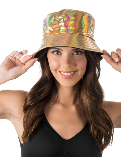 Zlatý dúhový klobúk pre dospelých 