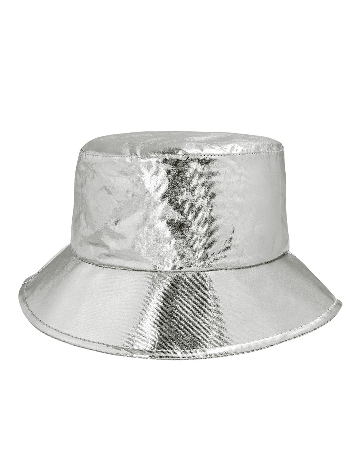 Strieborný kovový klobúk pre dospelých