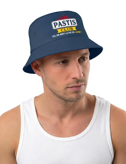 Modrá párty klobúk Pastis Club pre dospelých 