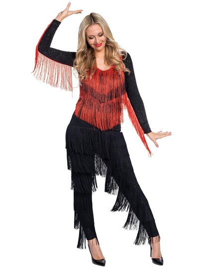 Body Charleston Red a Black Women's Fringes