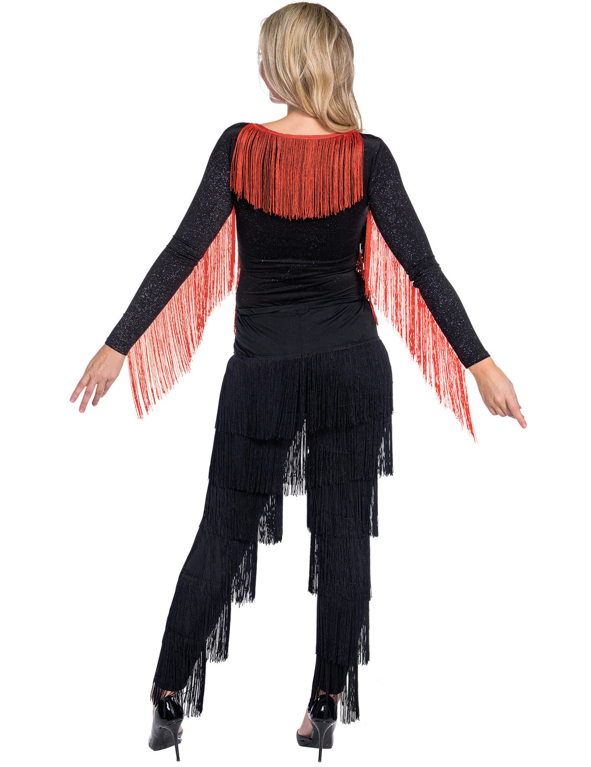 Body Charleston Red a Black Women's Fringes