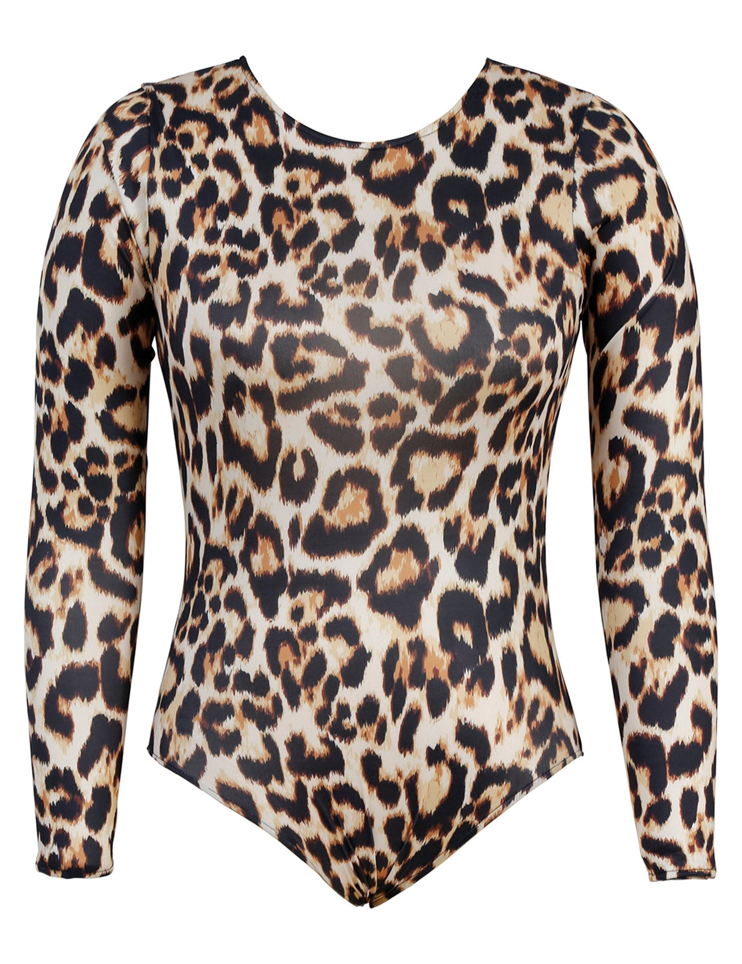 Dámsky leopardí body s dlhým rukávom 