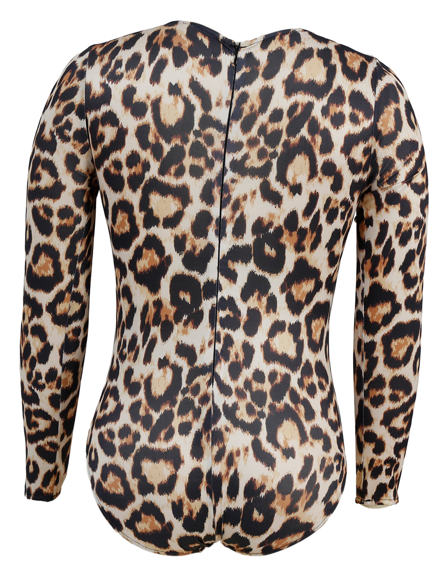 Dámsky leopardí body s dlhým rukávom 