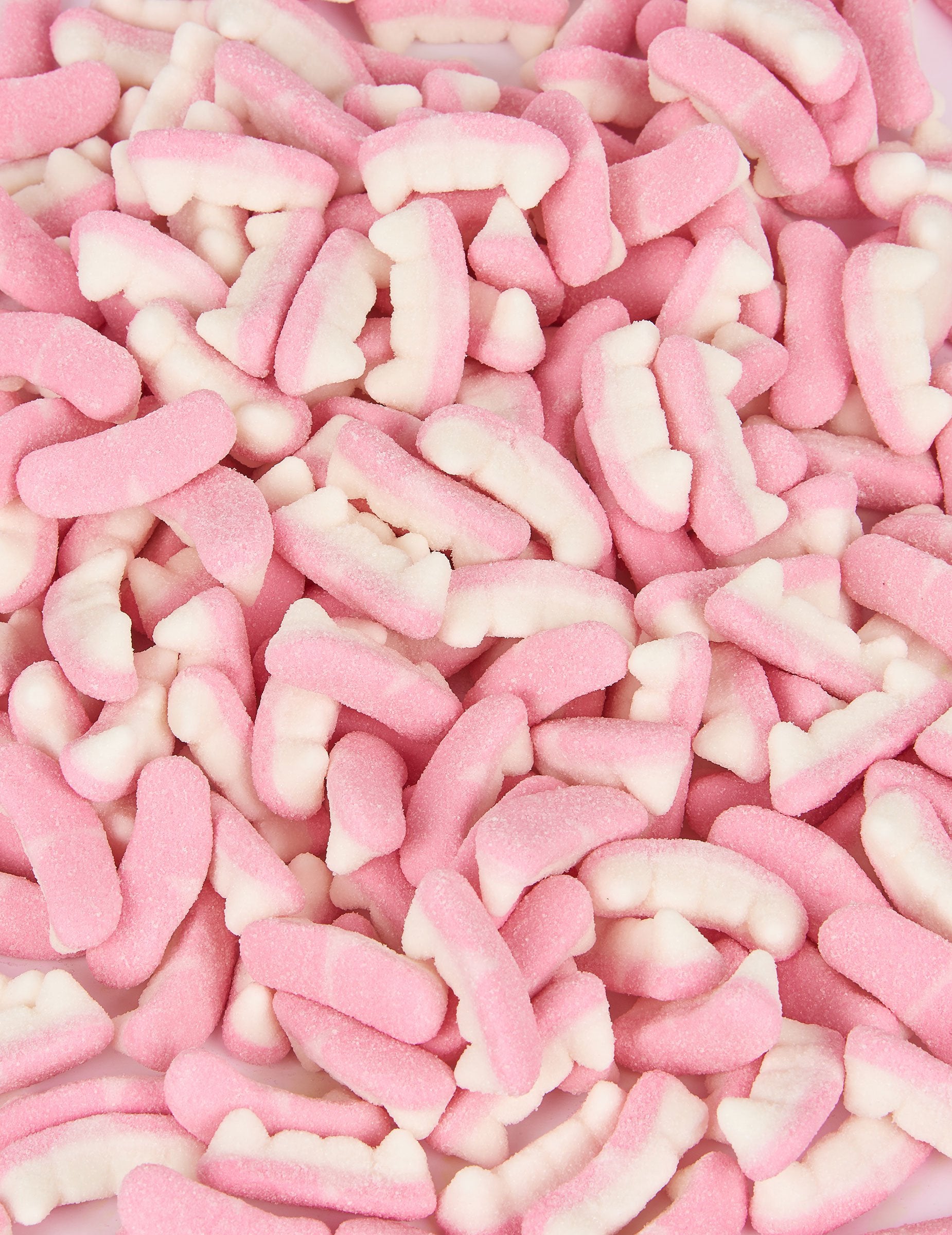 Bonbons dents de vampire Haribo pour Halloween rose et blanc