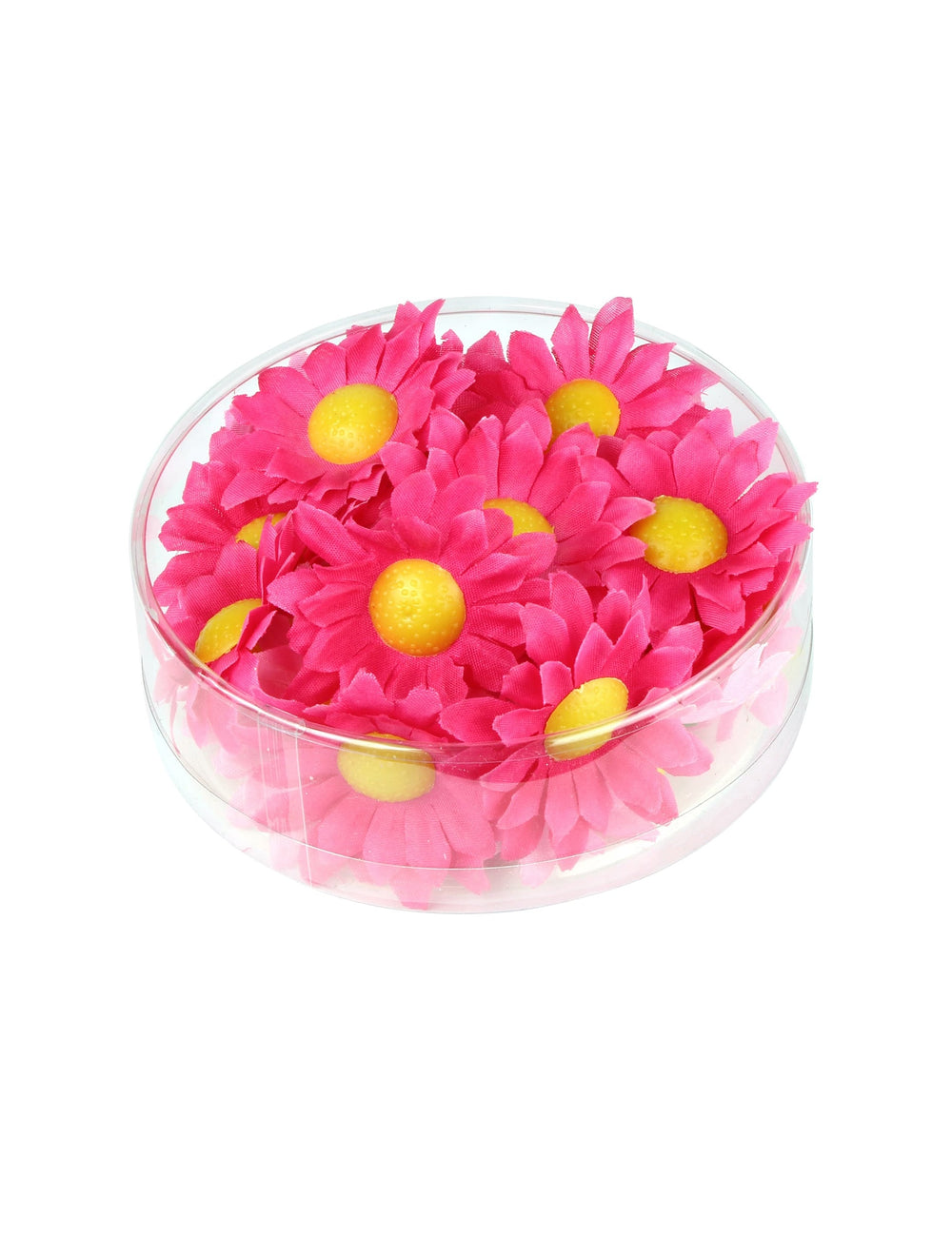 Boite de 20 fleurs marguerites pour décoration rose