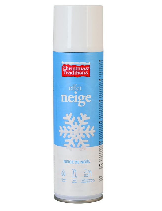 Bombe spray neige Noël pour décoration blanc