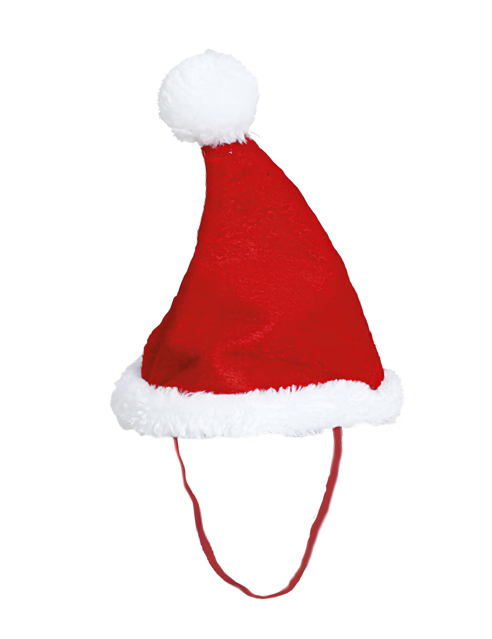 Détail de l'élastique de maintien du bonnet de Noël pour animaux