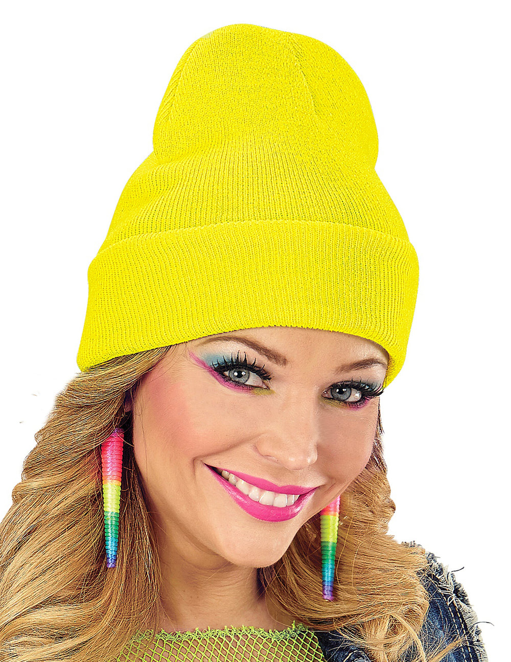 Bonnet jaune fluo pour adulte jaune fluo