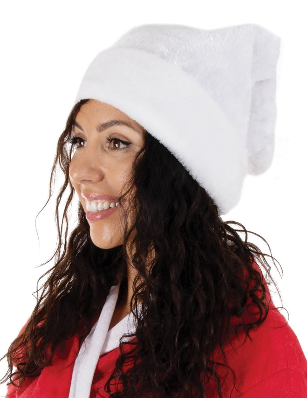 Vue de profil du bonnet de Père Noël