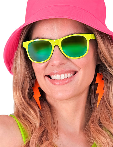 Fluo oranžové oranžové náušnice