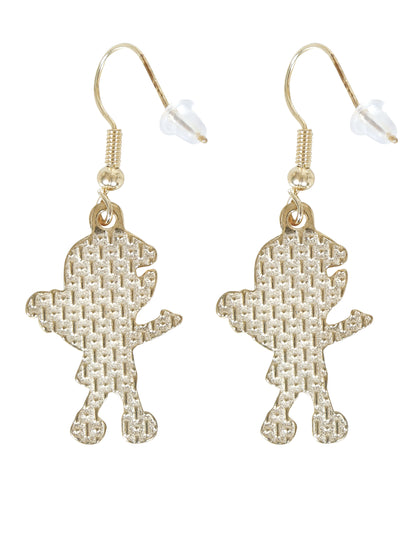 Kovové náušnice v tvare vianočných škriatkov 