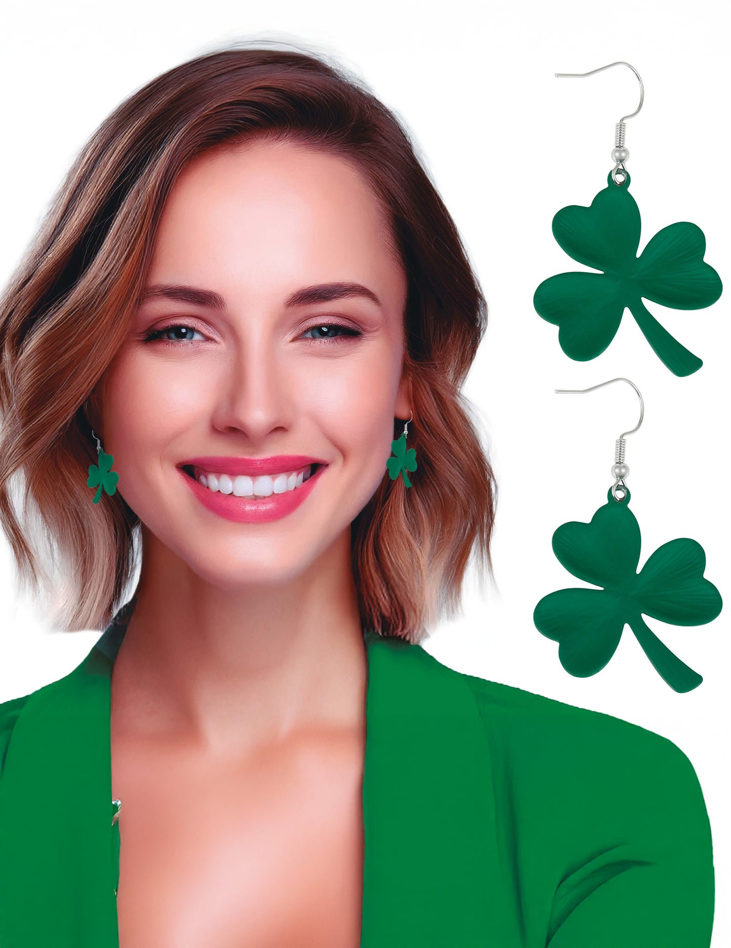 Náušnice trojlístky na Deň svätého Patrika 