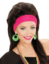 Boucles d'oreilles fluo pour adulte vert fluo de forme circulaire