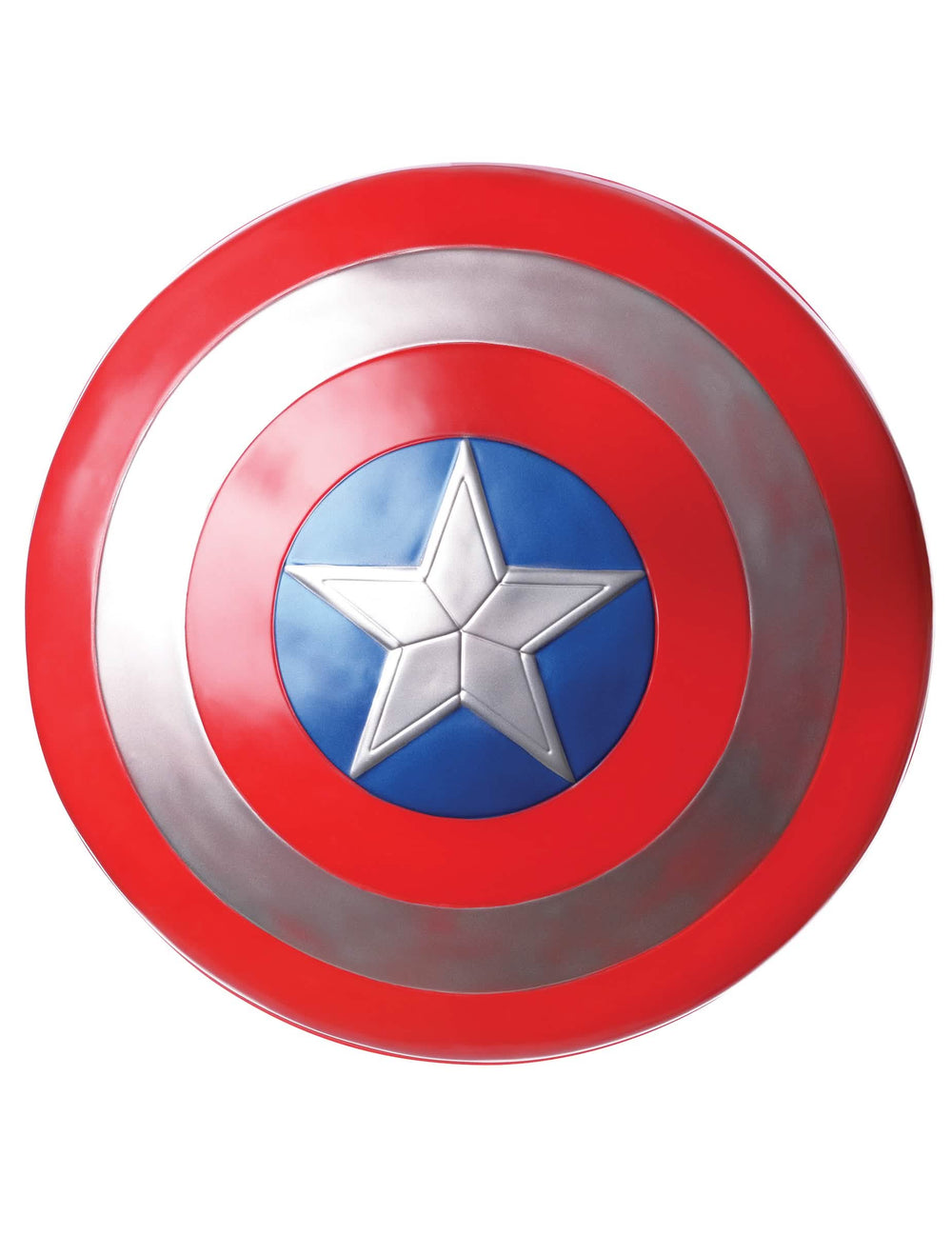 Štít Captain America pre dospelý červená strieborná a modrá s centrálnou hviezda