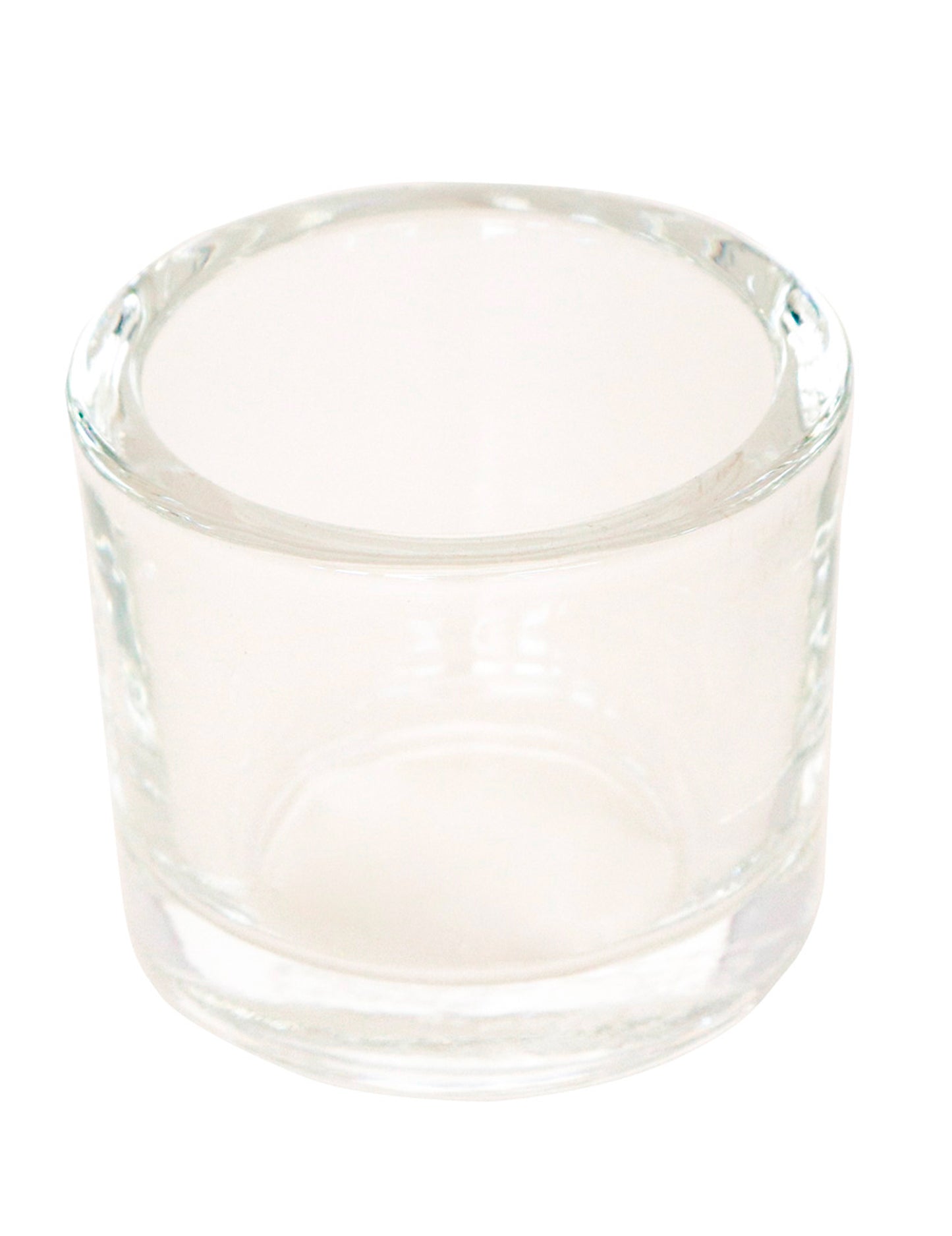 Okrúhly svietnik na čajové sviečky z číreho skla