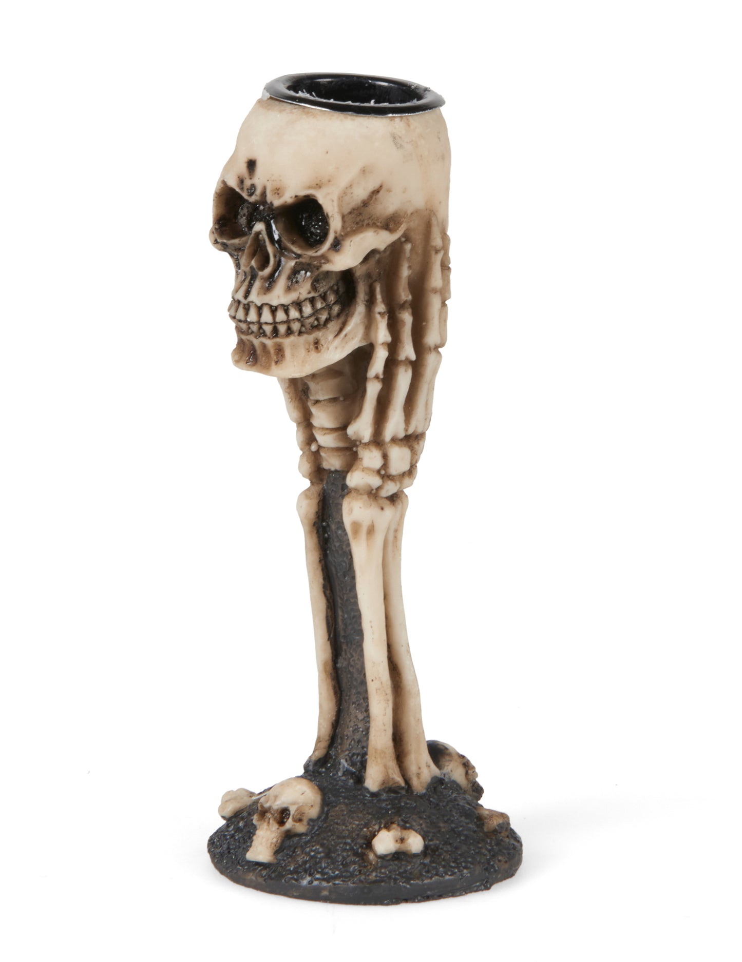Držiak sviečok kosti a lebky 12.5 cm