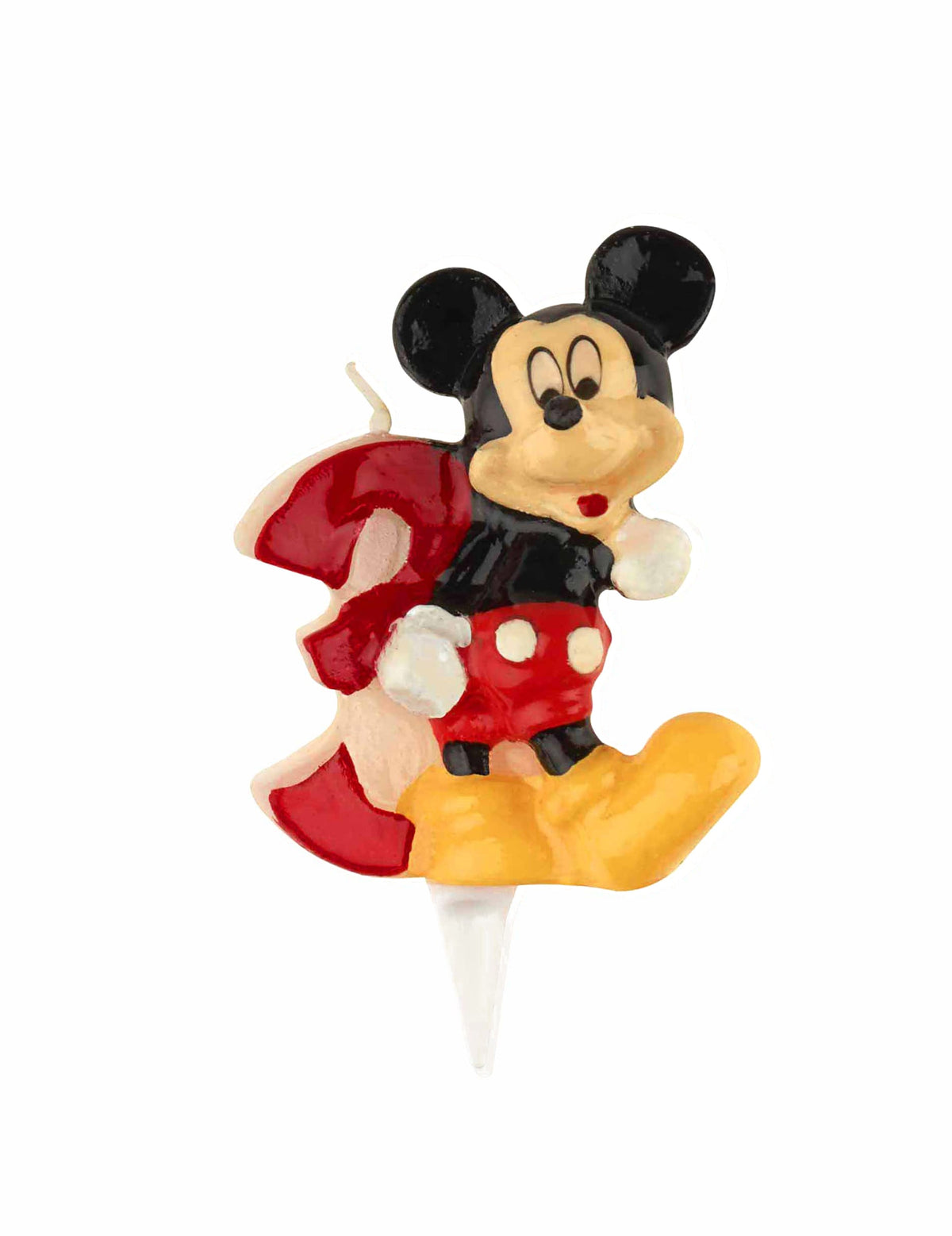 Bougie chiffre 3 Mickey pour enfant multicolore