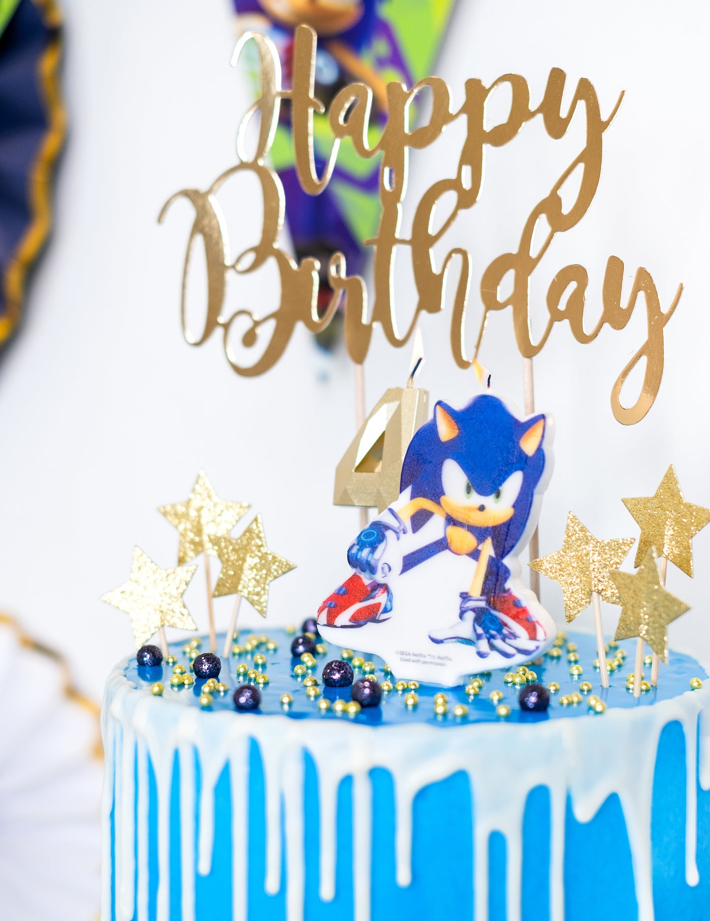 Narodeninová sviečka Sonic Prime™ 9 cm