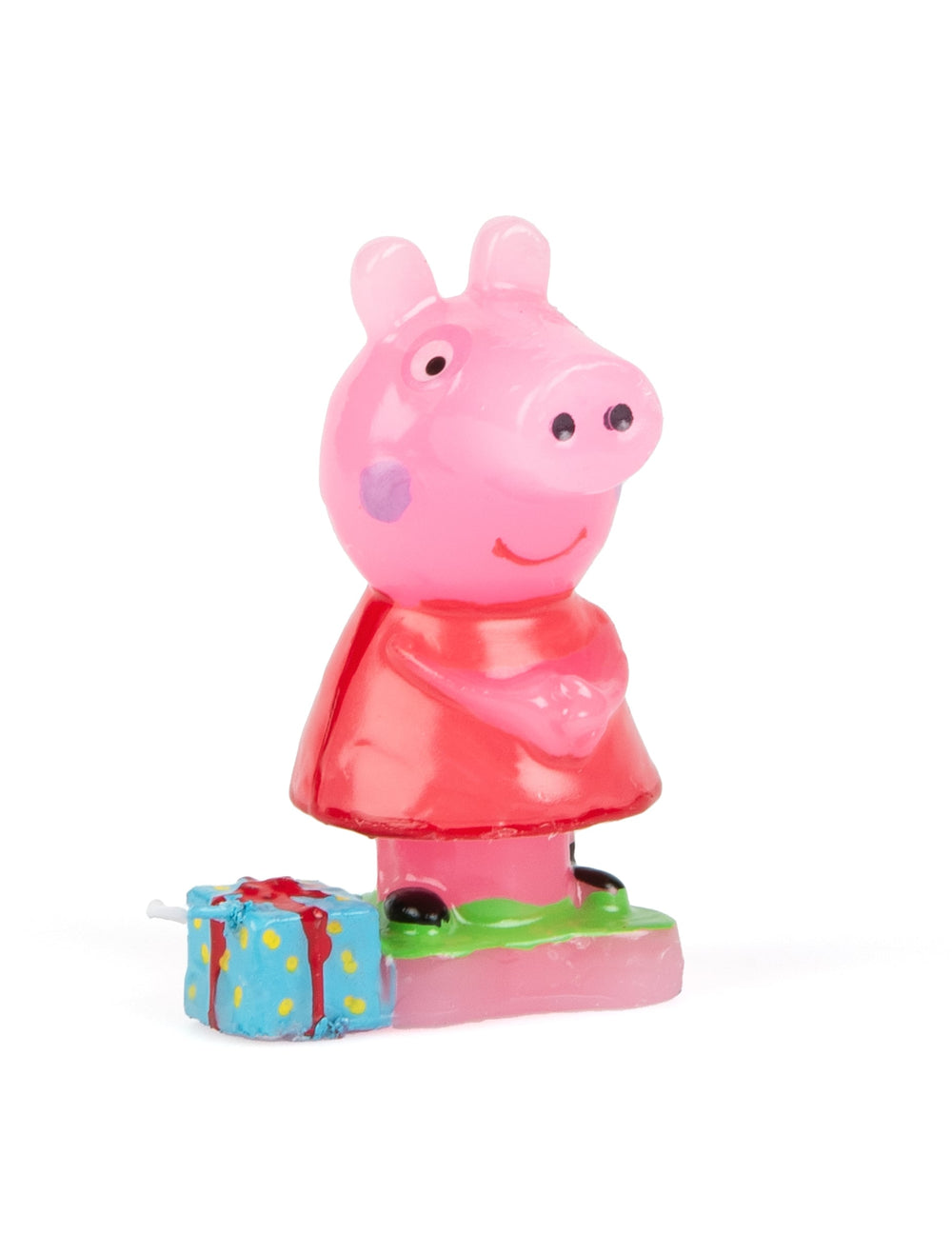 Bougie Peppa Pig pour enfant rose et rouge avec figurine et cadeau bleu
