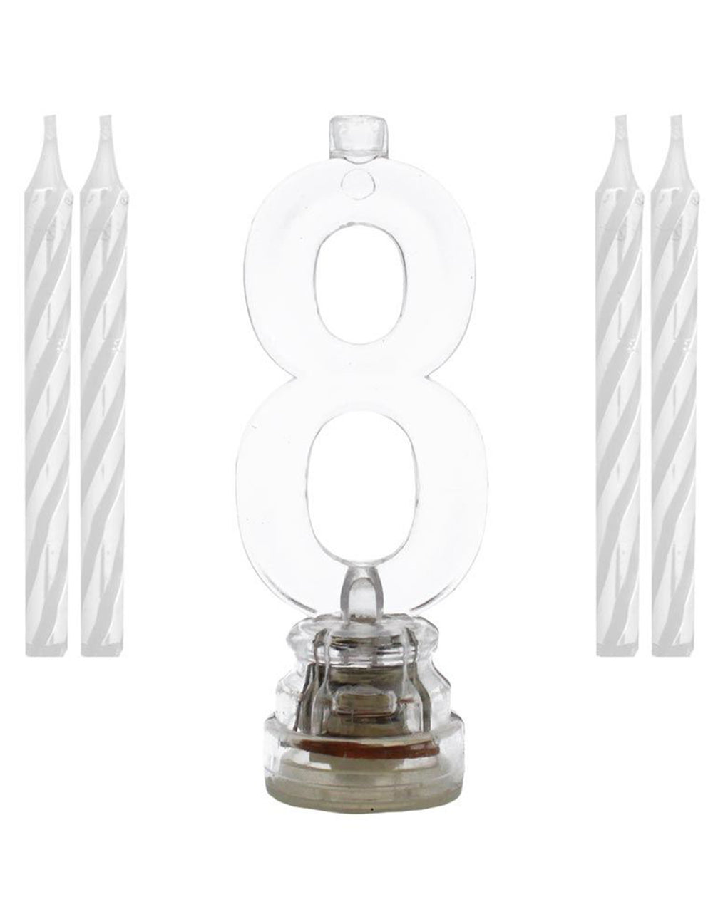 Contenu du lot de la bougie lumineuse LED chiffre 8
