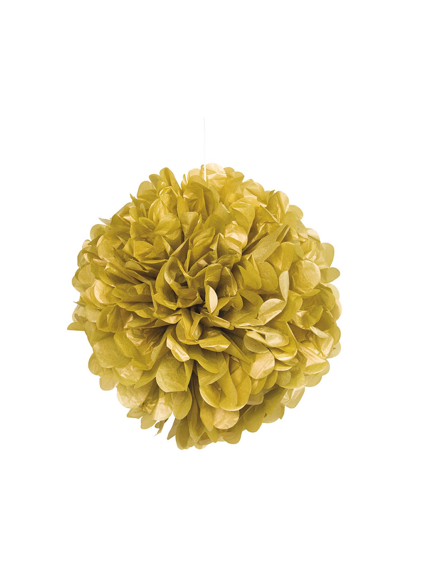 Zlatá dekoračná guľa 40,6 cm papier na zavesenie