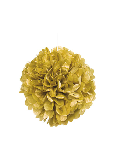 Zlatá dekoračná guľa 40,6 cm papier na zavesenie