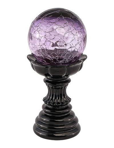 Fialová magická guľa s LED 10 x 10 x 22 cm