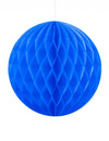 Boule papier alvéolé bleu