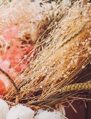 Svadobná dekorácia kytice zo sušenej bielej gypsofily 25g