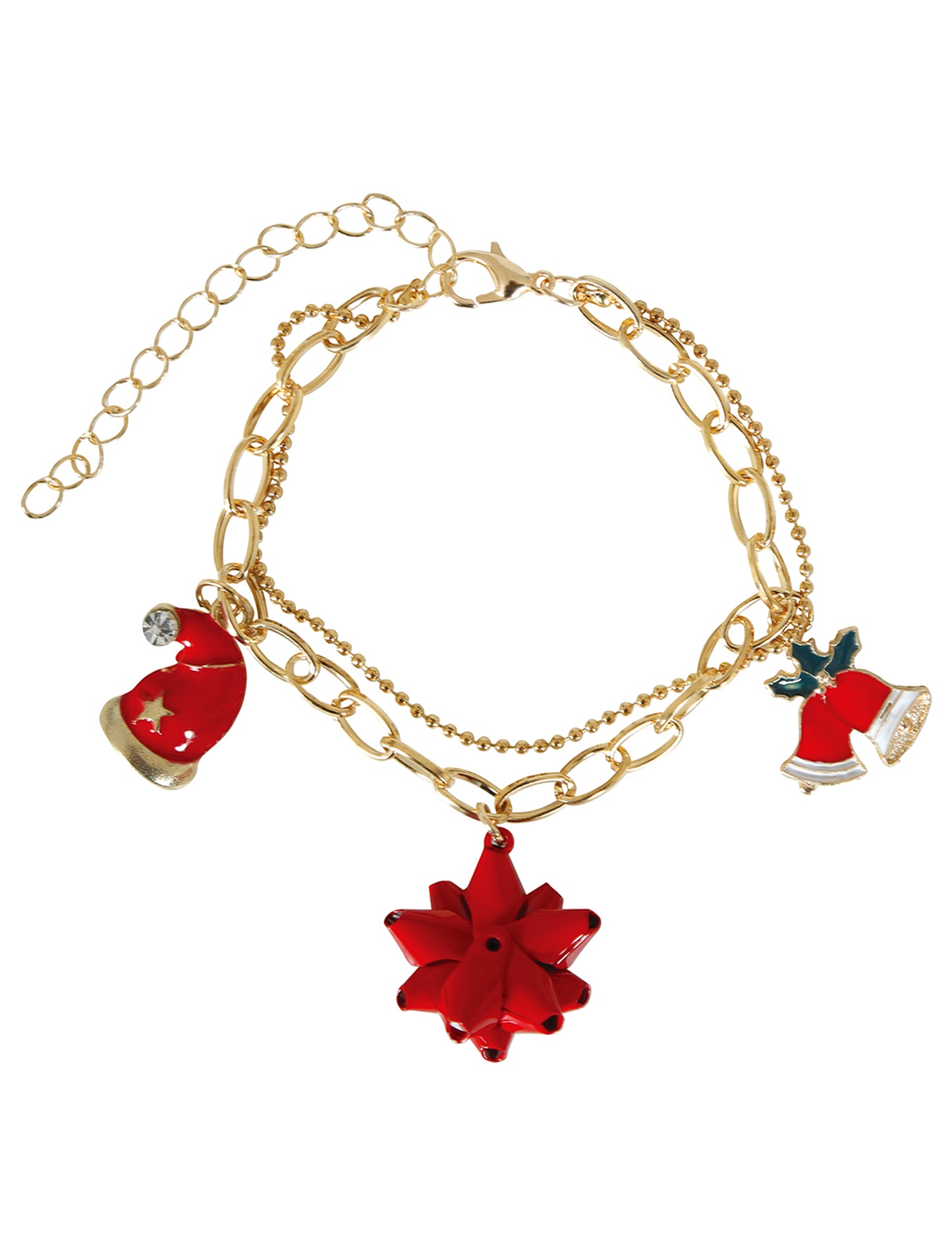 Kovový náramok s vianočným vzorom