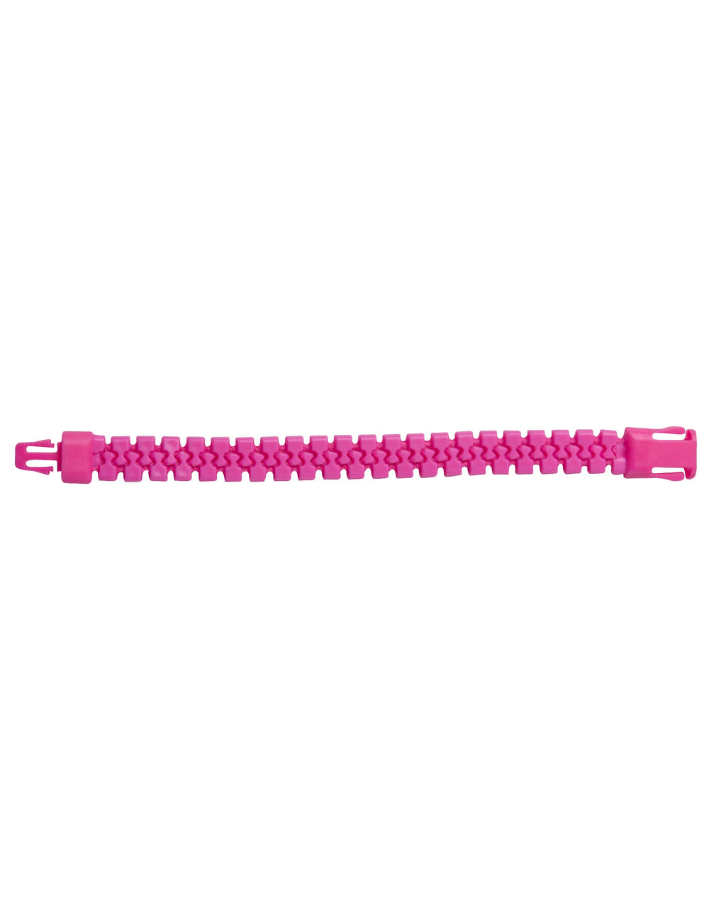 Bracelet zip pour adulte rose fluo