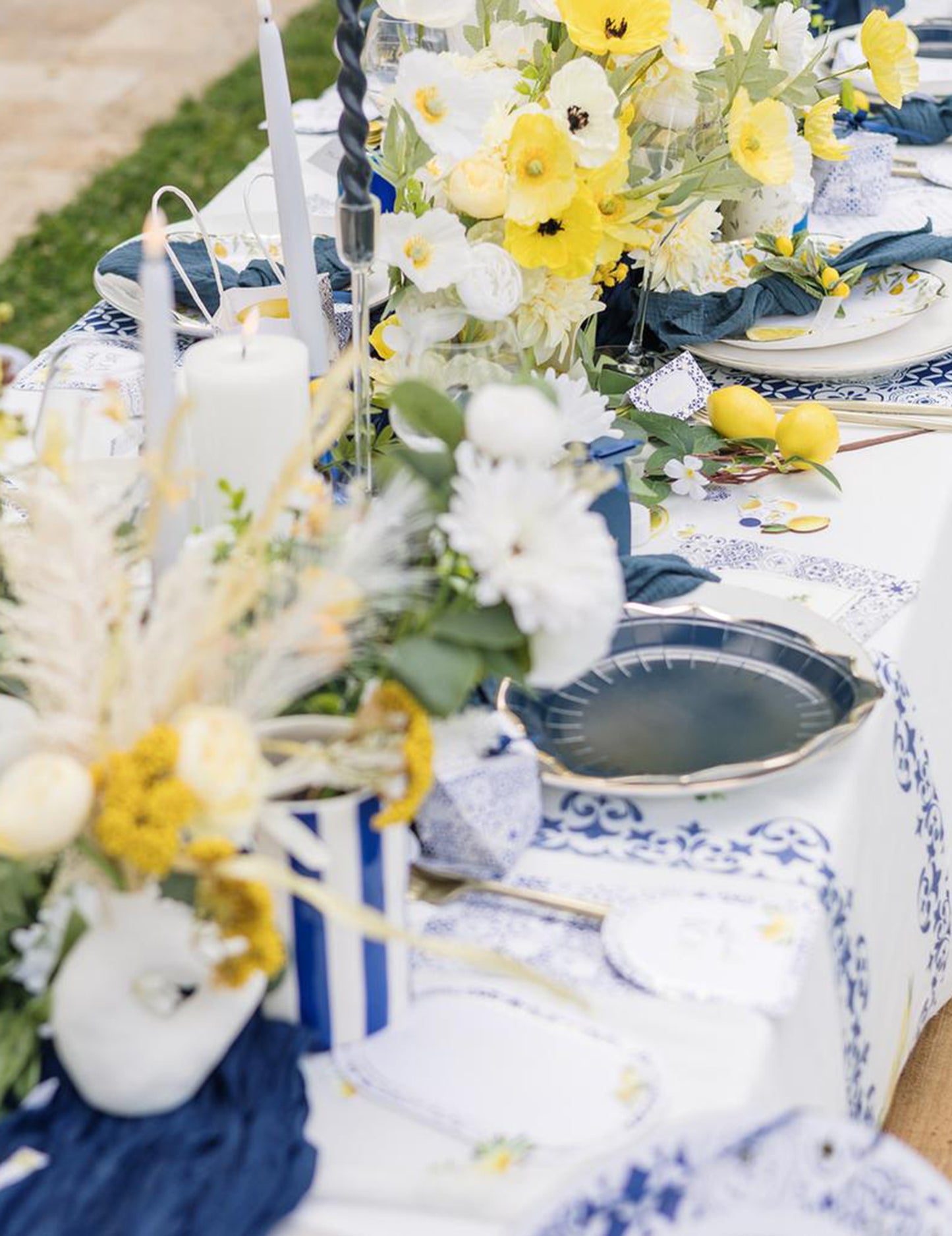 Umelá citrónová vetvička so žltými a zelenými listami, 13,5 cm